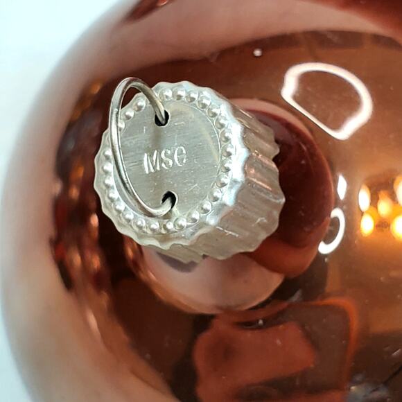 Vtg Martha Stewart MSE Christmas Ornament Painted Slivered Glass 3" Lot of 9 - Picture 7 of 12